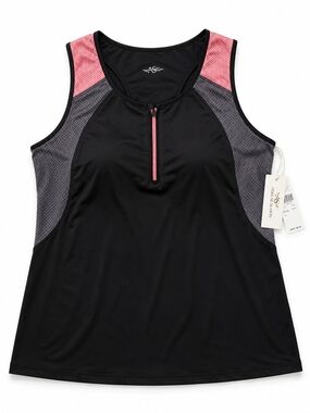 NWT Angel Season Black Pink Built-In Bra Athletic Tank Top 4XL